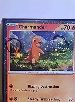 Charmander 004/165 2X HUGE SWIRL COSMOS FOIL PROMO HOLO Pokemon English TCG - Image 1