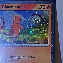 Charmander 004/165 2X HUGE SWIRL COSMOS FOIL PROMO HOLO Pokemon English TCG - Image 3