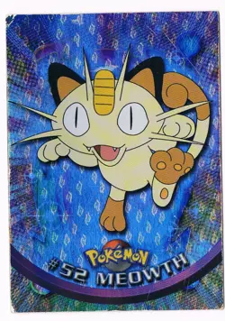 Pokemon Topps TV ANIMATION EDITION black logo rainbow foil MEOWTH (52) - Image 1