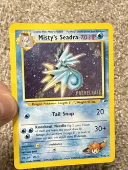 Pokemon Misty's Seadra (Prerelease) 009/132 Wotc Promo Holo - Image 2