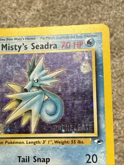 Pokemon Misty's Seadra (Prerelease) 009/132 Wotc Promo Holo - Image 4