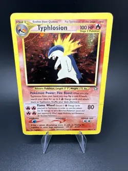 Typhlosion 18/111 Neo Genesis Holo 2000 Pokemon WOTC DAMAGED - Image 1