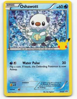 2021 Pokemon, McDonald's 25th Anniversary Promos, #21/25 Oshawott, Holo Promo - Image 1