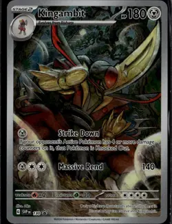 Kingambit Promo SV: Scarlet & Violet Promo Cards 130 Metal Pokemon Card - Image 1