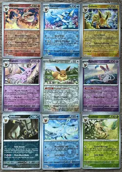 Pokemon Eeveelution Complete REVERSE 9 Card Set Lot PRISMATIC EVOLUTION Umbreon - Image 1