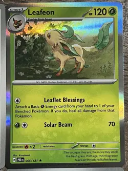 Pokemon Eeveelution HOLO & REVERSE 4 Card Set PRISMATIC EVOLUTIONS Leafeon Eevee - Image 3