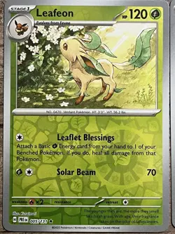 Pokemon Eeveelution HOLO & REVERSE 4 Card Set PRISMATIC EVOLUTIONS Leafeon Eevee - Image 5