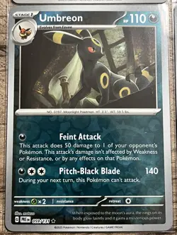Pokemon Eeveelution HOLO & REVERSE 4 Card Set PRISMATIC EVOLUTIONS Umbreon Eevee - Image 4