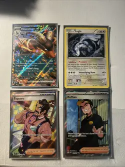 Pokemon TCG Card Lot Ruffian , And Saguaro Full Arts , Lugia And Houndoom Ex - Image 1