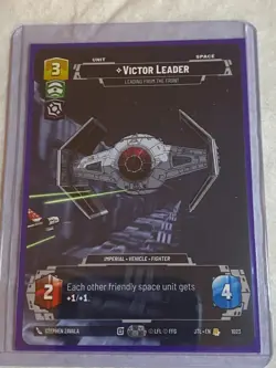 STAR WARS UNLIMITED JTL VICTOR LEADER #1023 Prestige Card NM - Image 1