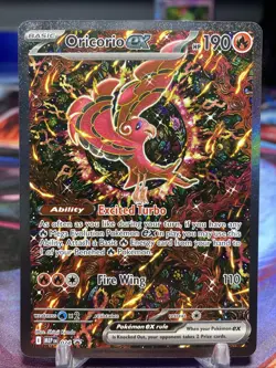 Pokemon Oricorio Ex MEP 024 Promo Card Mega Charizard X UPC Phantasmal Flames - Image 1