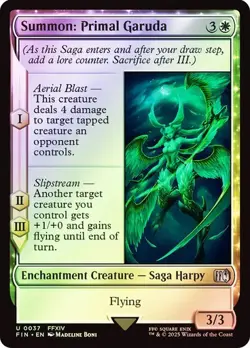 NM Foil Summon: Primal Garuda, MTG, Final Fantasy, Magic the Gathering, 37 - Image 1
