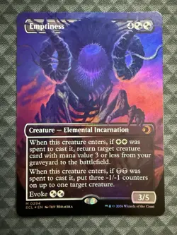 MTG Emptiness #0294 Foil Borderless Mythic Lorwyn Eclipsed (ECL) - Image 2