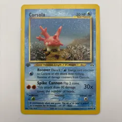 Corsola - 1st Edition - 37/75 Neo Discovery - Pokemon TCG - 2001 LP - Image 1
