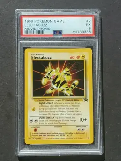 Pokemon PSA 5 ELECTABUZZ #2 - WB MOVIE PROMO 1999 - EX - Image 1