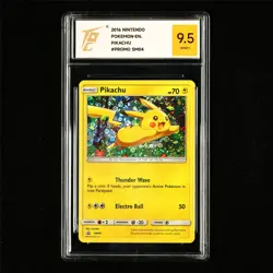 TQG 9.5 MINT+ 2016 Pokemon ENG Pikachu SM04 Promo - Image 1