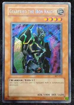 Yugioh Gearfried the Iron Knight BPT-012 Secret Rare MP #CA16 - Image 1