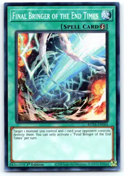 Final Bringer Of The End Times ROTA-EN064 SUPER RARE 1st Ed YuGiOh NM - Image 1