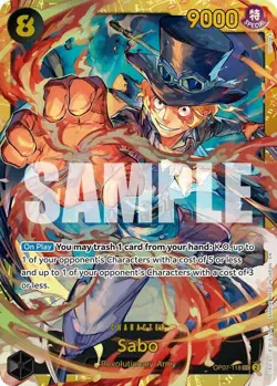NM-Mint, English One Piece Sabo - OP07-118 (Reprint) - OP07-118 - SEC - Foil Pre - Image 1