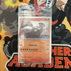 Sealed Reshiram 017/094 Phantasmal Flames Stamped Black Star Promo Card - Image 1