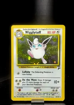 Wigglytuff 19/130 Base Set 2 Holo Pokemon Card Vintage 1999-2000 WOTC TCG - Image 1