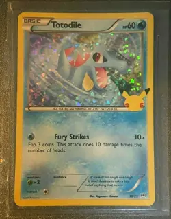 2021 Pokemon McDonalds 25th Anniversary Totodile 18/25 Holo Card - Image 1