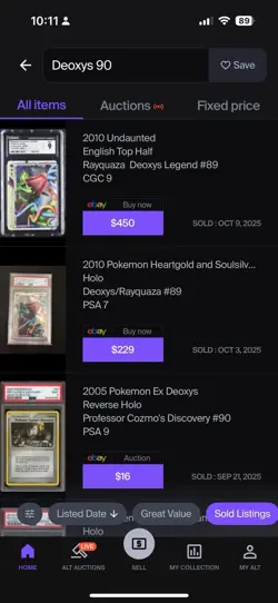 POKEMON CARD DEOXYS #90 Heart Gold And Silver Deoxysrayqyaza 89/90 - Image 2