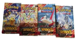 Pokemon Surging Sparks Booster Packs - 10 Cards / Pack - 4 Packs - SEALED - Image 1