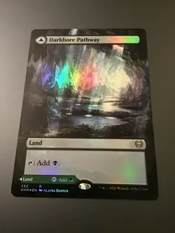 MTG Kaldheim #292 Darkbore / Slitherbore Pathway Borderless Foil NM - Image 1