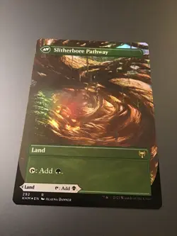 MTG Kaldheim #292 Darkbore / Slitherbore Pathway Borderless Foil NM - Image 2