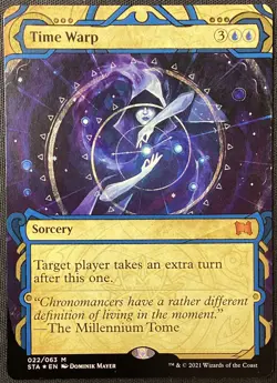 MTG Strixhaven: Mystical Archives #22 Time Warp (Foil Etched) NM - Image 1