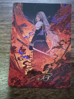 MtG Final Fantasy Nibelheim Aflame - Art Series 35/53 Gold Signature Stamped - Image 1