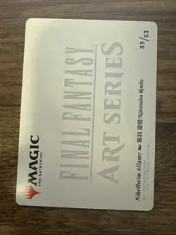 MtG Final Fantasy Nibelheim Aflame - Art Series 35/53 Gold Signature Stamped - Image 2