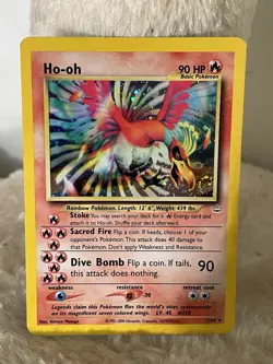 2000 POKEMON NEO REVELATION 07/64 HO-OH HOLO RARE 90HP BASIC UNLIMITED ENGLISH - Image 1
