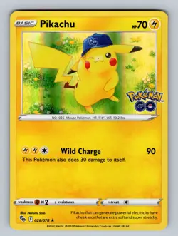 Pikachu (28) - 028/078 Holo Rare Pokemon GO - LP - NM Pokemon TCG - Image 1