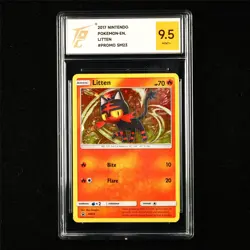TQG 9.5 MINT+ 2017 Pokemon ENG Litten SM23 Promo - Image 1