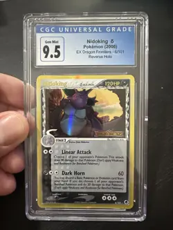 2006 Pokemon EX Nidoking Rev Foil Dragon Frontiers CGC 9.5 (10) - Image 1