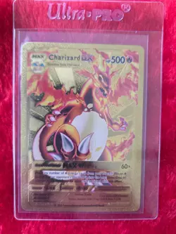 Pokemon Charizard DX Gold Foil Fan Art Collector Card - 500 HP - 52/100 - Image 1