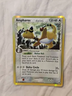 AMPHAROS 1/101 Delta Species HOLO Dragon Frontiers 2006 POKEMON TCG - Image 1