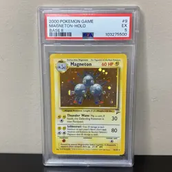Pokemon TCG Magneton 9/102 Base Set 2 Holo PSA 5 - Image 1