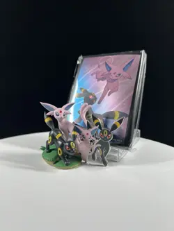 Pokemon Umbreon & Espeon BUNDLE Prismatic Premium Collection Sleeves Figure Pin - Image 3