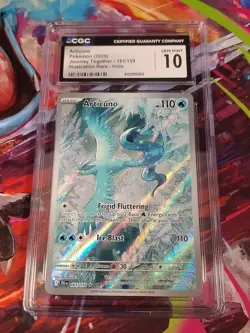 Pokemon TCG Articuno IR 161/159 Journey Together English CGC 10 Gem Mint S&V - Image 1