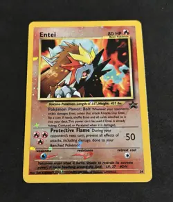 Pokemon Entei 34 Reverse Holo - WOTC Black Star Promo - Vintage - HP - Image 2