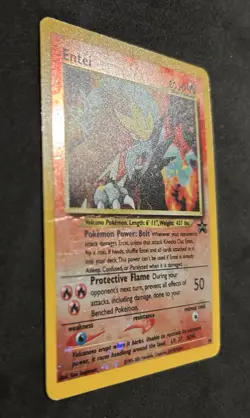 Pokemon Entei 34 Reverse Holo - WOTC Black Star Promo - Vintage - HP - Image 4