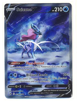 2023 Pokemon SWSH Crown Zenith Suicune V Galarian Gallery #GG38/GG70 - Image 1