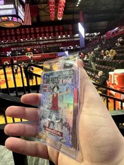One Piece Monkey D. Luffy US Voyage College Basketball Card PROTECTED - IN HAND - Image 3