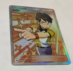 Pokemon TCG 2018 SM-Lost Thunder Full Art FA JUDGE #209/214 Supporter Card NM-MT - Image 2
