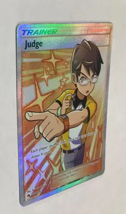 Pokemon TCG 2018 SM-Lost Thunder Full Art FA JUDGE #209/214 Supporter Card NM-MT - Image 3