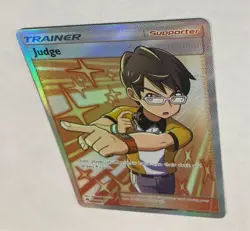 Pokemon TCG 2018 SM-Lost Thunder Full Art FA JUDGE #209/214 Supporter Card NM-MT - Image 4