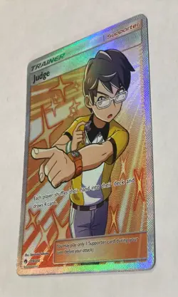 Pokemon TCG 2018 SM-Lost Thunder Full Art FA JUDGE #209/214 Supporter Card NM-MT - Image 5